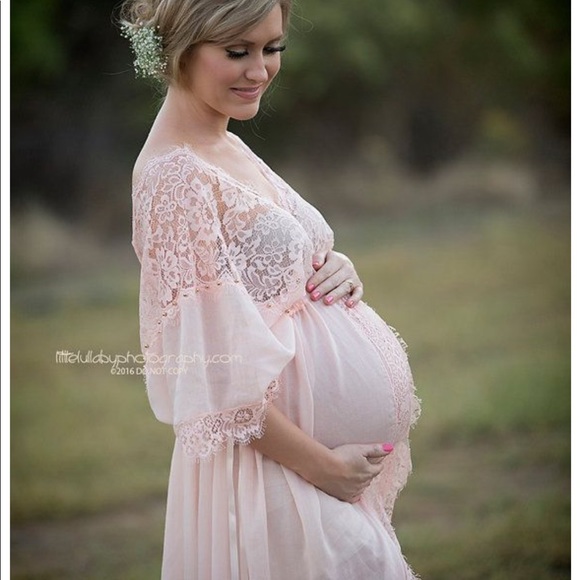 Burgundy Boho Maternity Dress Flutter Dress Maternity Gowns for Photo